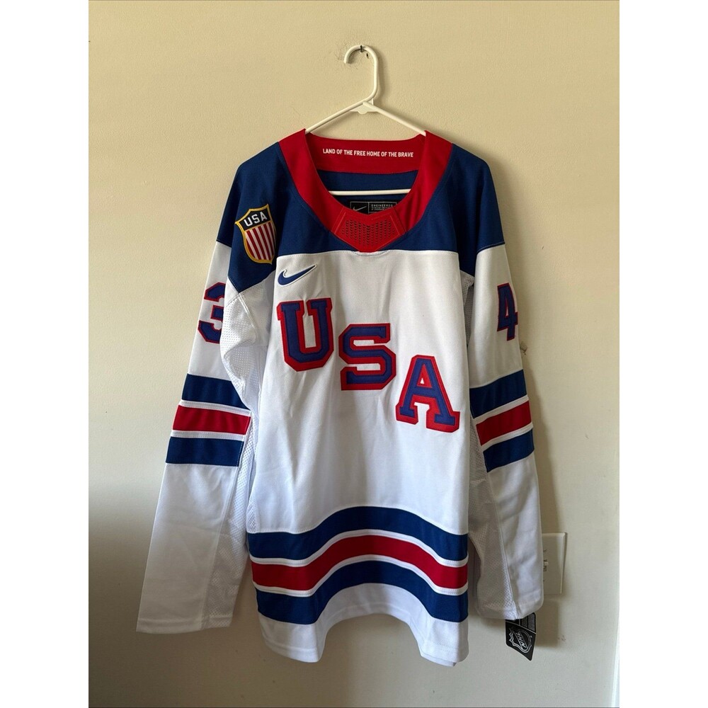 Men’s Nike Quinn Hughes #43 Team USA Hockey 2026 Olmypics Jersey Sz XL NWT RARE